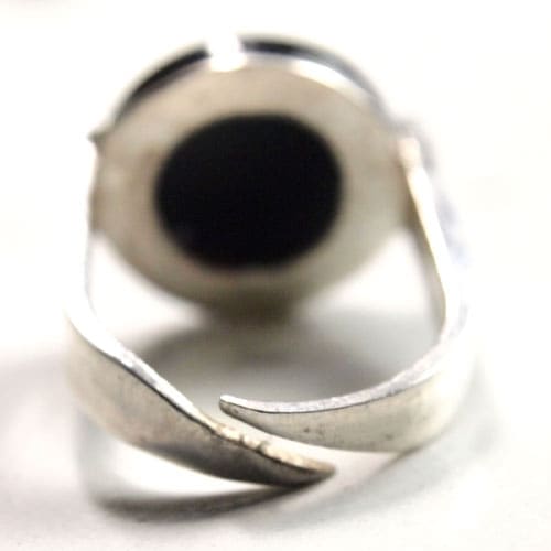 オニキス&シルバー サークルリング