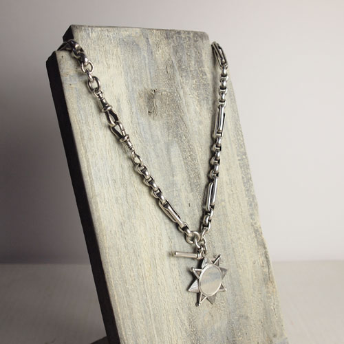 ヴィクトリアン　シルバーアルバート＆スターフォブ（ネックレス）