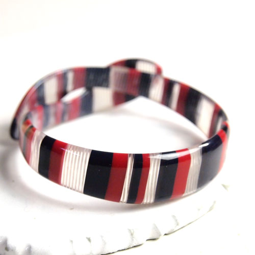 lea stein paris リアスタン パリ　スネイクバングル（トリコロール）