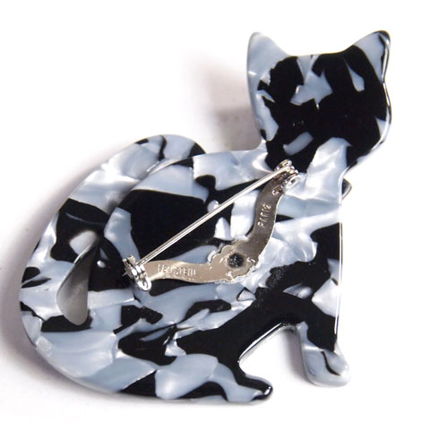 lea stein paris リアスタン　パリ　丸い猫（グレー）