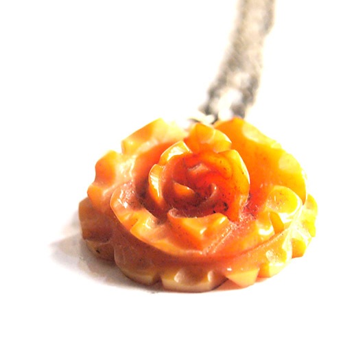 ベイクライト バタースコッチ フラワーペンダント