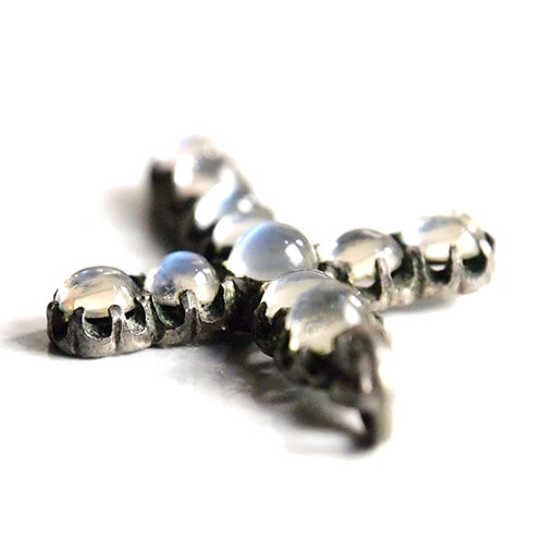 ブルームーンストーン クロス ペンダント