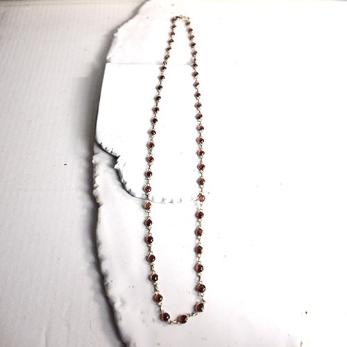 ガーネット　ロングネックレス