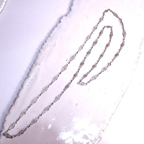 フレンチ　シルバーフィリグリ　ロングチェーン 90cm