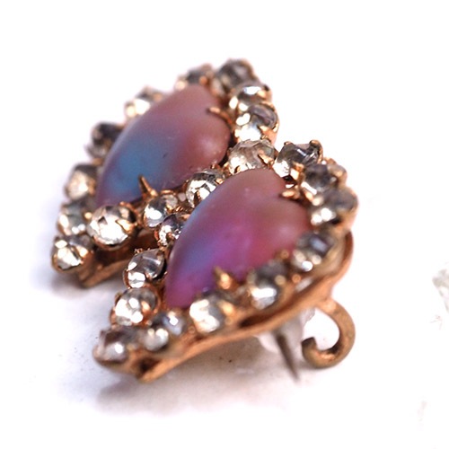 ダブルハート サフィレット ブローチ