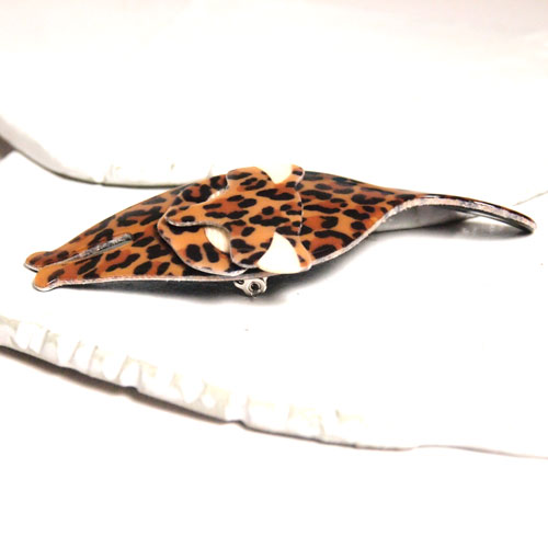 lea stein paris リアスタン　パリ　スタンディングキャット（レオパード）