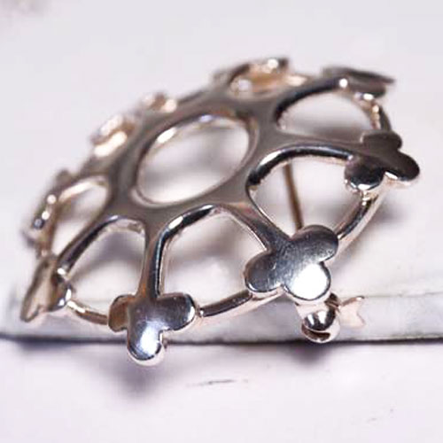 Karasjok ノルウェイ　シルバークローバー　ブローチ