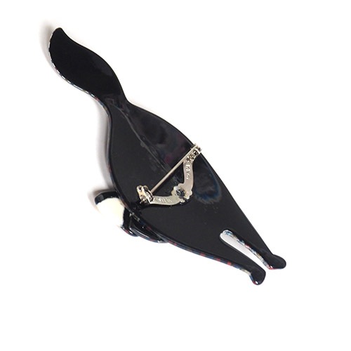 lea stein paris リアスタン　パリ　スタンディングキャット (バッカス）ブラック