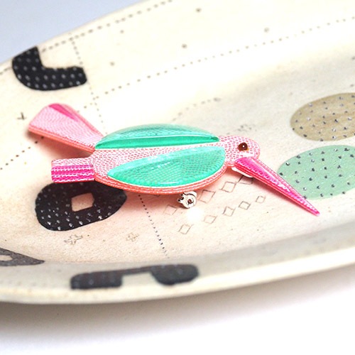 lea stein paris リアスタン　ビッグバード（ピンク）