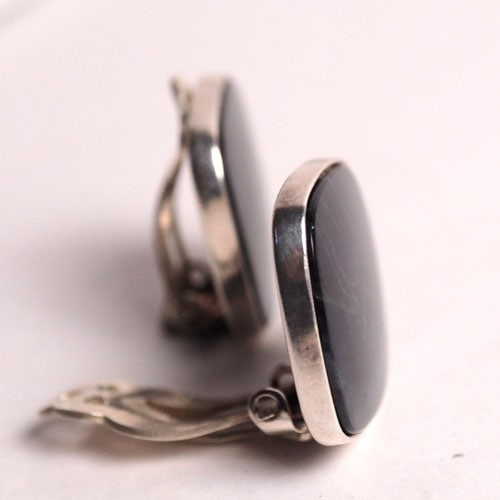 カウニスコル スペクトロライト　ラブラドライト　スクエアイヤリング(2cm)