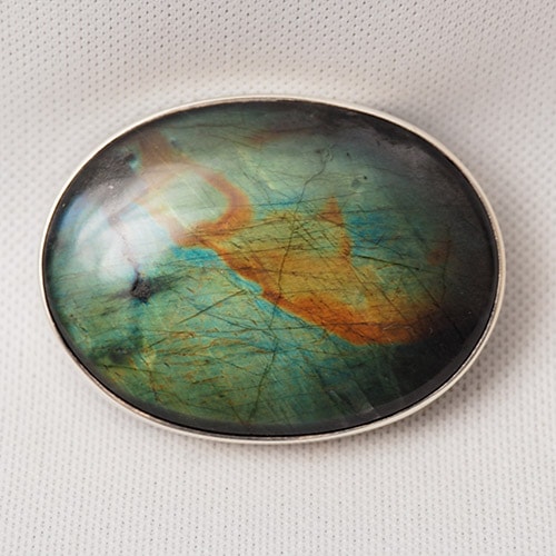 カウニスコル ラブラドライト スペクトロライト ブローチ