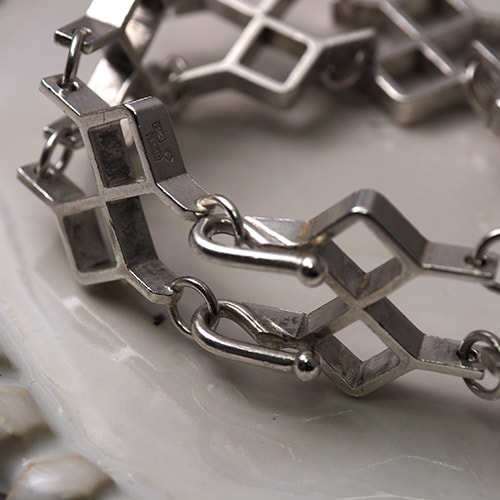 JORMA LAINE ヨルマレイン for Kultateoliuus 　シルバー スクエア　ダブルブレスレット