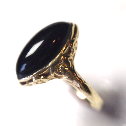 sold 14金　オニキスマーキースリング