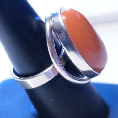 N.E.FROM(N.E.フロム）キャラメルカラーストーン リング