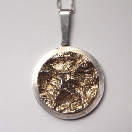 sold-HERMAN SIESBOL ハーマンシーボル　デンマーク　シルバー＆ゴールドプレート　ネックレス