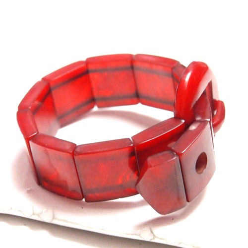 ガラリス　レッドブラウン　ベルトバックルバングル