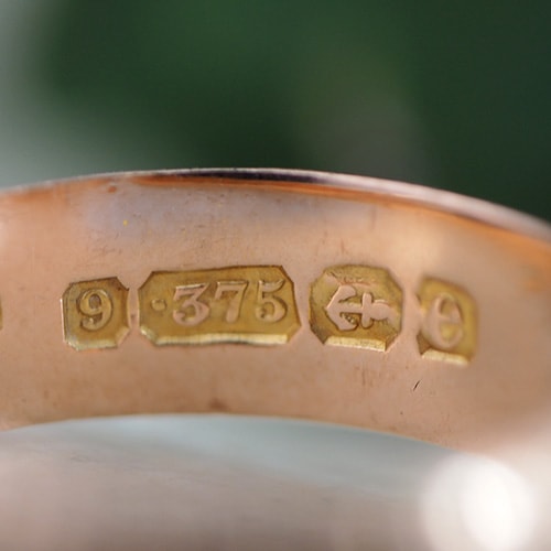 9金 手彫りエタニティ ヴィクトリアンリング