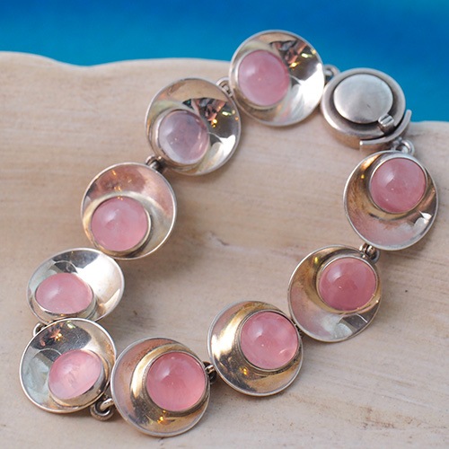 N.E.FROM ニルスエリックフロム シルバーローズクォーツ　サークルブレスレット