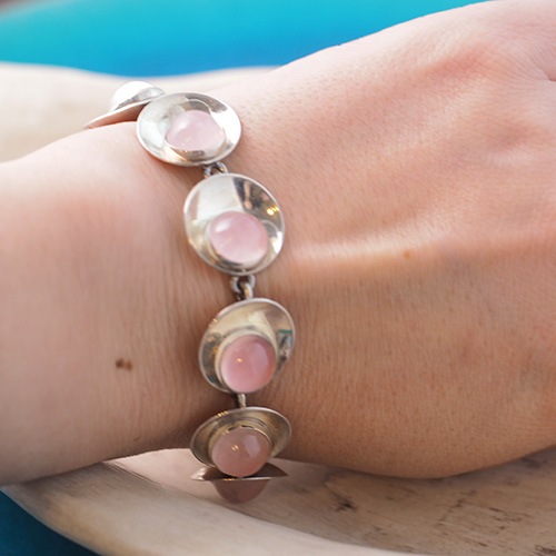 N.E.FROM ニルスエリックフロム シルバーローズクォーツ　サークルブレスレット