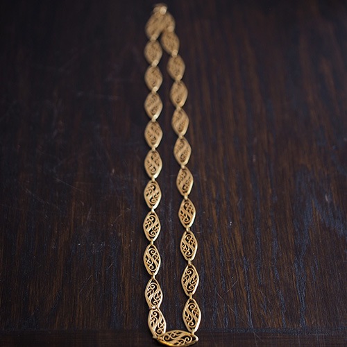 14金　フィリグリーチェーンネックレス