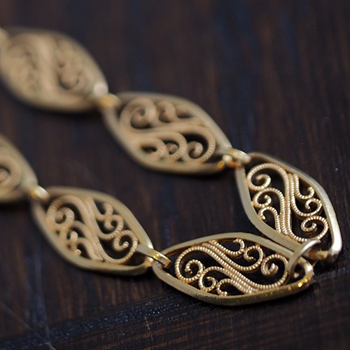 14金　フィリグリーチェーンネックレス