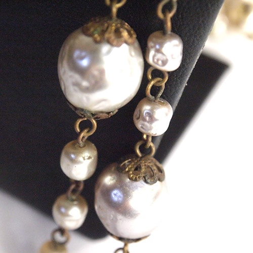 フェイクパール ロングネックレス