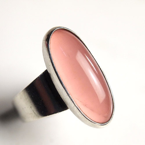 N.E.FROM (N.E.フロム）　デンマーク　ローズクォーツオーバルリング