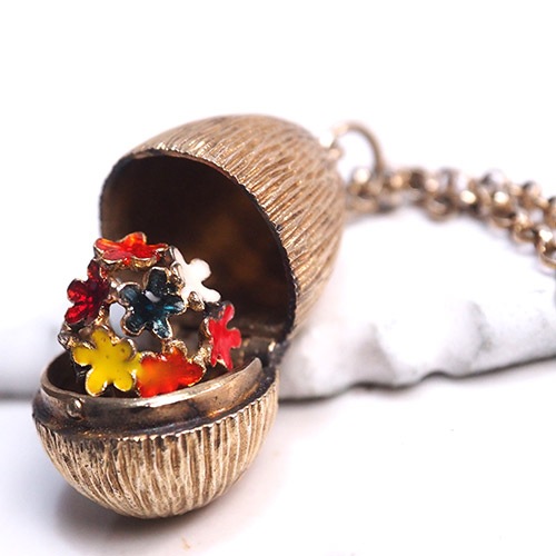 STUART DEVLINスチュアートデヴリン　フラワーインエッグ　シルバーペンダント