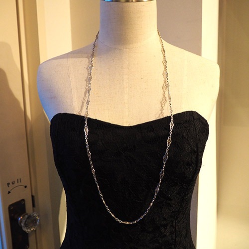 フレンチ　シルバーフィリグリ　ロングチェーン 90cm