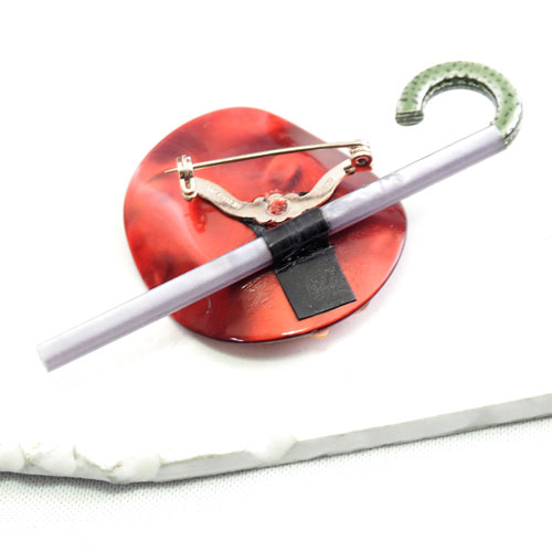 Lea Stein　リアスタン　ハット＆ステッキ　ブローチ