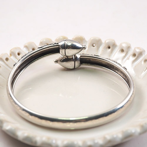 アンティークシルバー ドングリ バングル