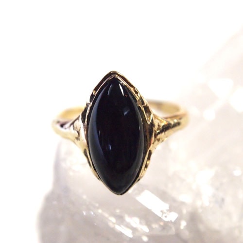 sold 14金　オニキスマーキースリング