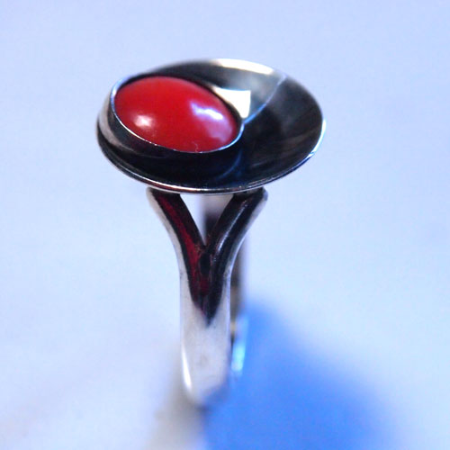 N.E.FROM(N.E.フロム)レッドコーラル ドット リング