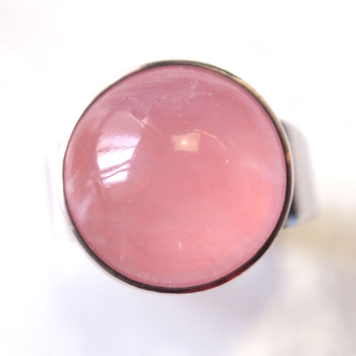 N.E.FROM（N.E.フロム）ローズクォーツカボションリング