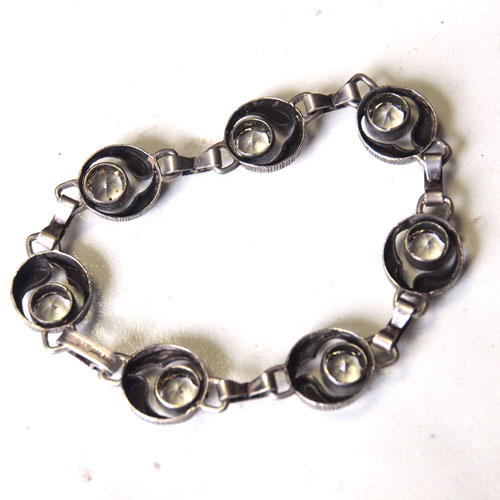 STEN AND LAINE シルバークリスタルブレスレット