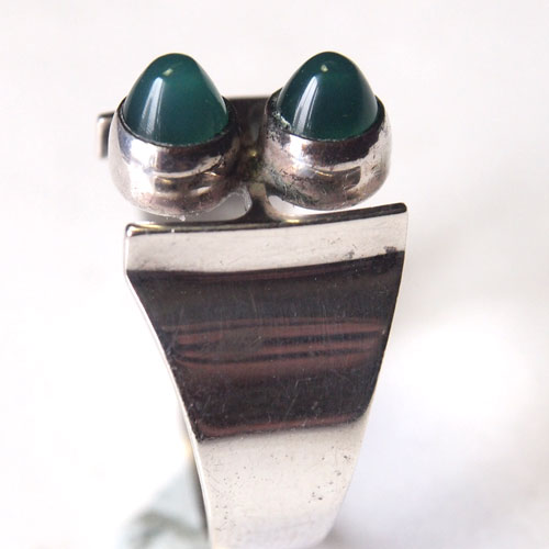 KULTASEPPA グリーンカルセドニー　リング