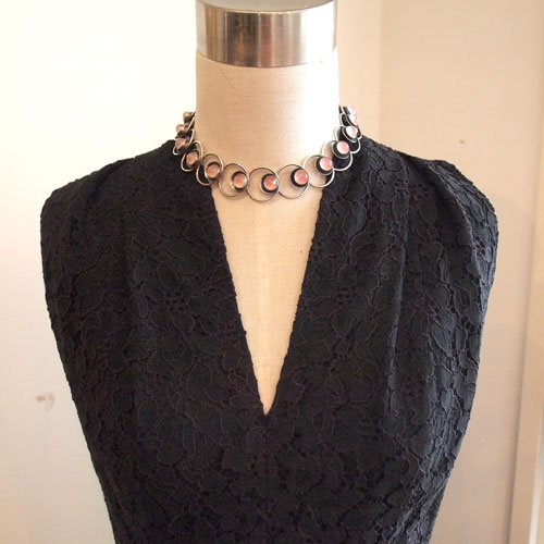 N.E.FROM (N.E.フロム）ローズクォーツ ドットネックレス＆ブレスレットセット