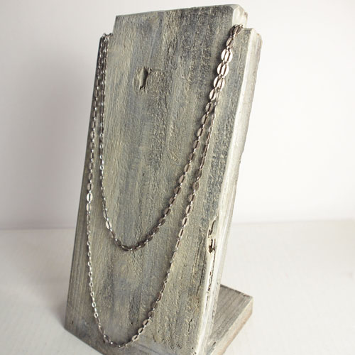 フランス　1900S  オーバルプレート　ロングチェーン（140cm)