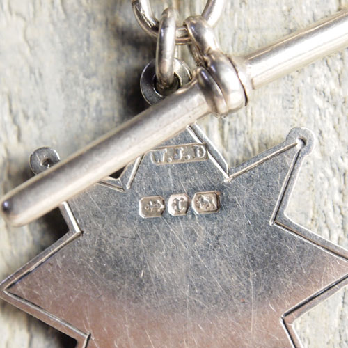 ヴィクトリアン　シルバーアルバート＆スターフォブ（ネックレス）