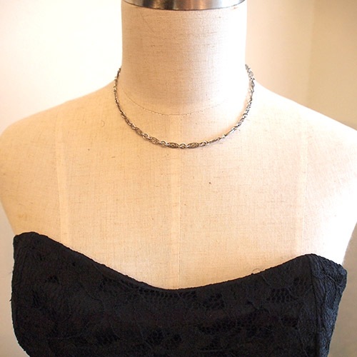 アール&クラフト　シルバー　透かし彫りチェーン