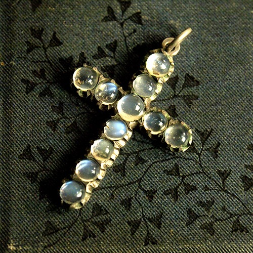 ブルームーンストーン クロス ペンダント