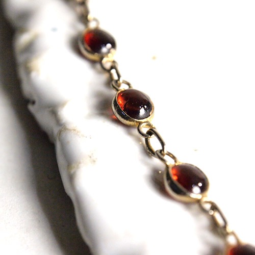 ガーネット　ロングネックレス