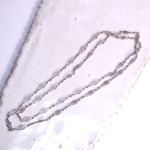 フレンチ　シルバーフィリグリ　ロングチェーン 90cm