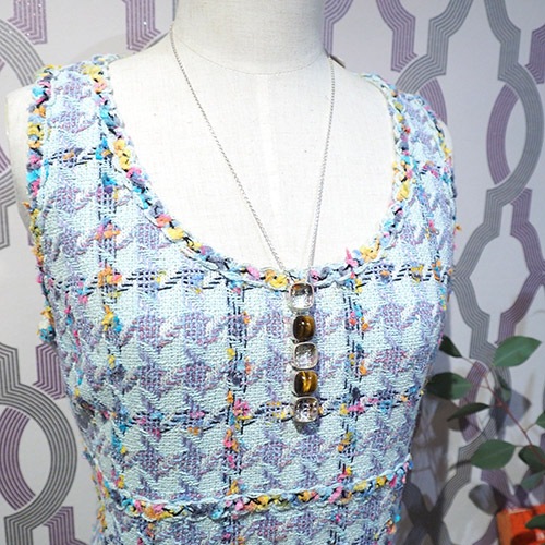 Elis Kauppi エリスカウッピ　タイガーアイ　ロング　ペンダント