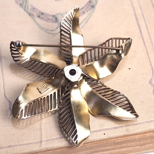 THEODOR FAHRNER 　ファーナー　シルバー　アメシスト　フラワーブローチ