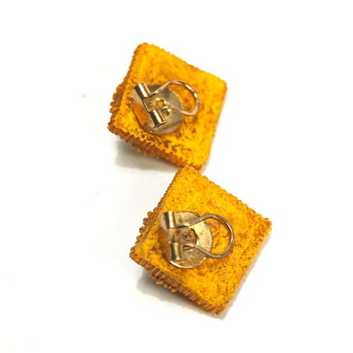 MONIQUE VEDIE モニックベディエ イエロー&グレイ イヤリング