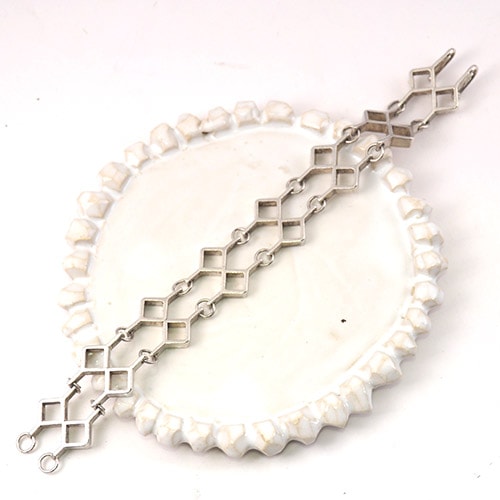 JORMA LAINE ヨルマレイン for Kultateoliuus 　シルバー スクエア　ダブルブレスレット