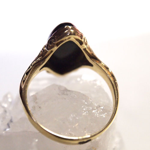 sold 14金　オニキスマーキースリング