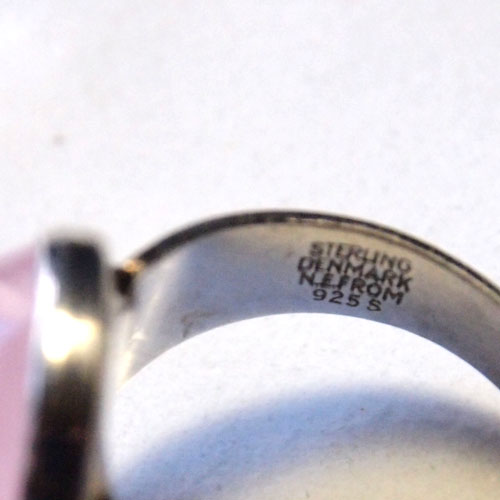 N.E.FROM（N.E.フロム）ローズクォーツカボションリング