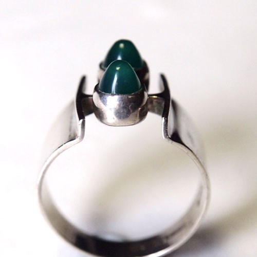 KULTASEPPA グリーンカルセドニー　リング